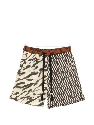 Nanushka Geometric-pattern Shorts In Multi