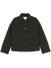 Nanushka Gibbson Shirt Jacket In Green