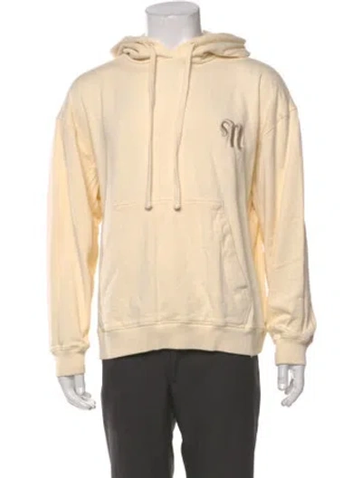 Pre-owned Nanushka Graphic Print Crew Neck Hoodie In White