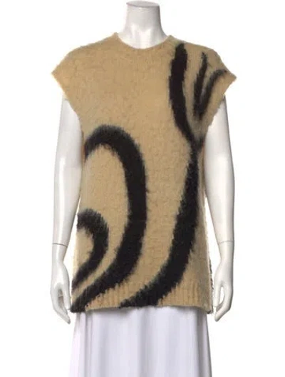 Pre-owned Nanushka Graphic Print Crew Neck Sweater In Neutrals