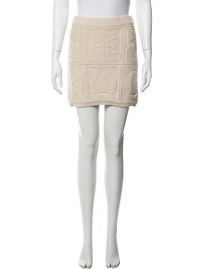 Pre-owned Nanushka Graphic Print Mini Skirt W/ Tags In Neutrals