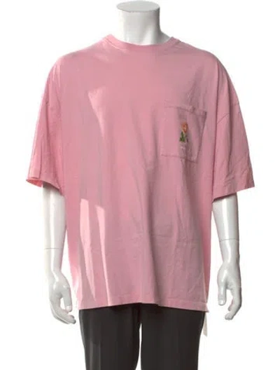 Pre-owned Nanushka Graphic Print Short Sleeve In Pink