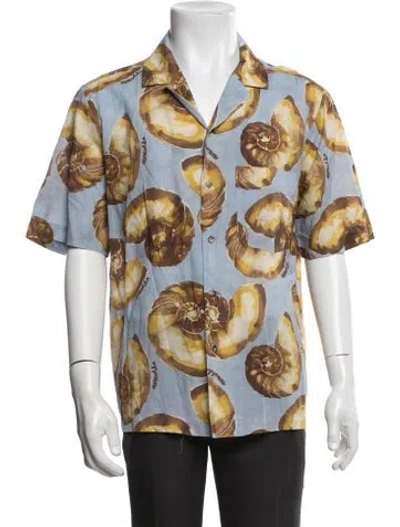Pre-owned Nanushka Graphic Print Short Sleeve Shirt In Multicolor