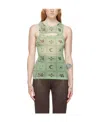 Nanushka Green Lio Tank Top In Green