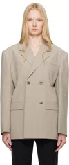 Nanushka Gray Diante Blazer