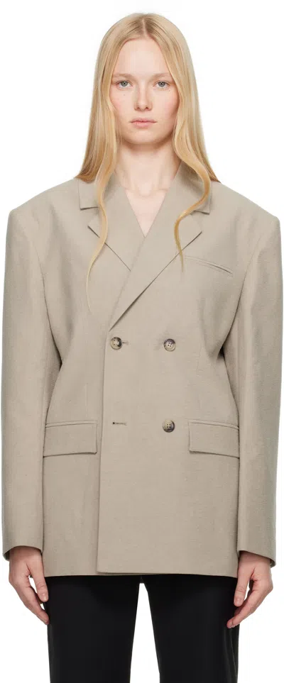 Nanushka Grey Diante Blazer