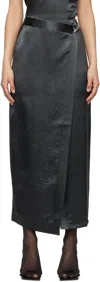 Nanushka Gray Grisel Maxi Skirt In Gry Carbon