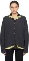 Nanushka Gray Laran Cardigan In Schoolgrey
