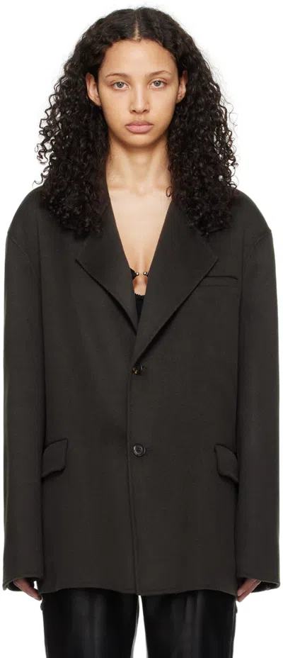 Nanushka Gray Sea Blazer In Anthracite
