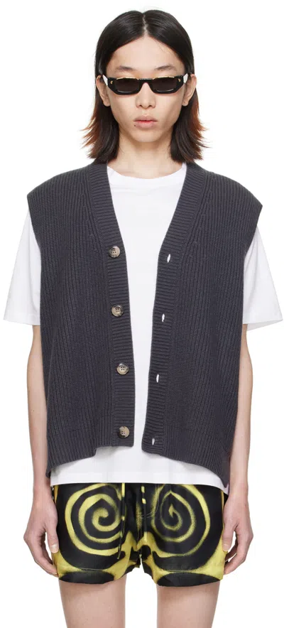 Nanushka Gray Terence Vest In Schoolgrey