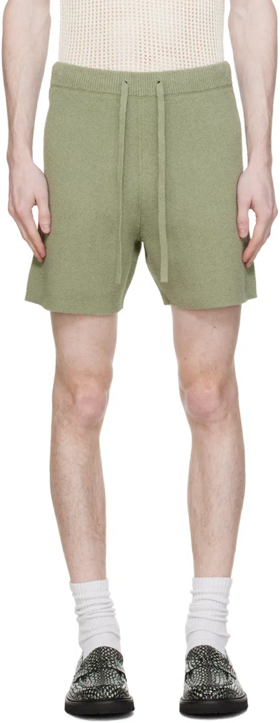 Nanushka Green Walter Shorts In Faded Sage