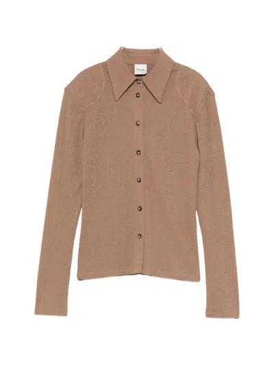 Nanushka Haimi Shirt In Brown