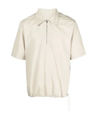 Nanushka Half-zip Short-sleeve Polo Shirt In White