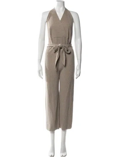 Pre-owned Nanushka Halterneck Jumpsuit In Neutral