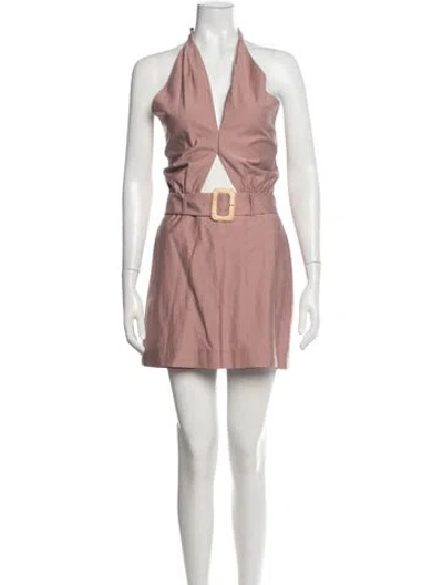 Pre-owned Nanushka Halterneck Jumpsuit In Neutrals