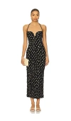 Nanushka Haylen Seersucker Chiffon Halter Midi Dress