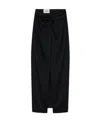 Nanushka Heida Satin Wrap Maxi Skirt In Black