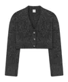 Nanushka Dark Grey Stretch Nylon Blend Henny Cardigan In Black