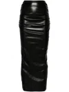 Nanushka Hester Ruched-detail Midi Skirt In Black