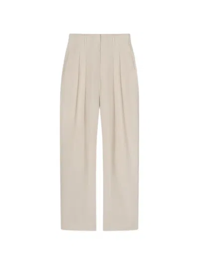Nanushka Hettie Pleated Barrel-leg Trousers In Neutral