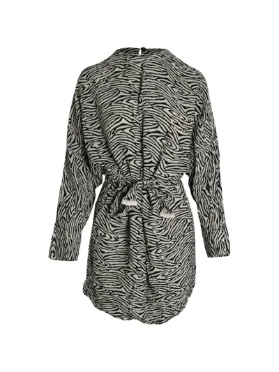 Pre-owned Nanushka Hierro Belted Printed Mini Dress In Neutral