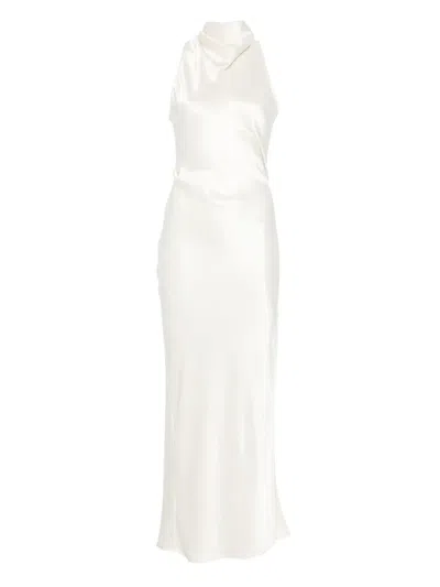 Nanushka High-neck Dress In White