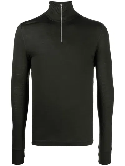 Nanushka High-neck Wool Top In Green