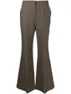 Nanushka Carillo Flared Wool Trousers In Brown