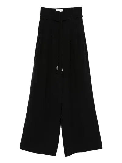 Nanushka High-waist Belt Trousers In Brown