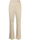 Nanushka Karine Ribbed And Pointelle-knit Slim-leg Pants In Multi