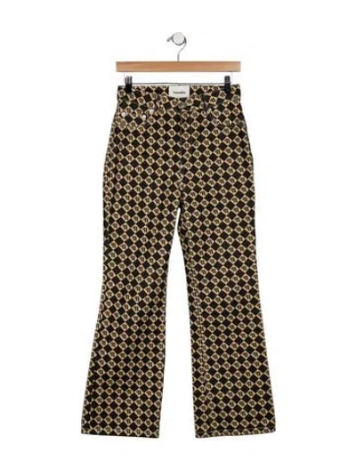Pre-owned Nanushka High-rise Flared Jeans In Multi