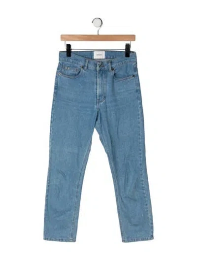 Pre-owned Nanushka High-rise Straight Leg Jeans In Blue