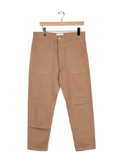Pre-owned Nanushka High-rise Straight Leg Jeans In Neutral