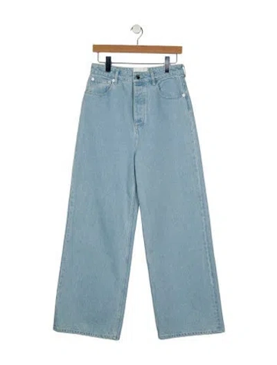 Pre-owned Nanushka High-rise Wide Leg Jeans In Blue