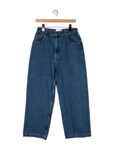 Pre-owned Nanushka High-rise Wide Leg Jeans In Blue