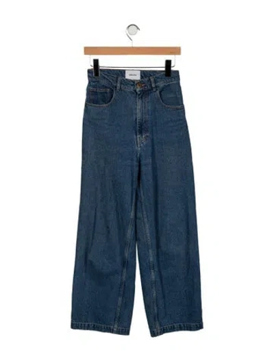 Pre-owned Nanushka High-rise Wide Leg Jeans In Blue