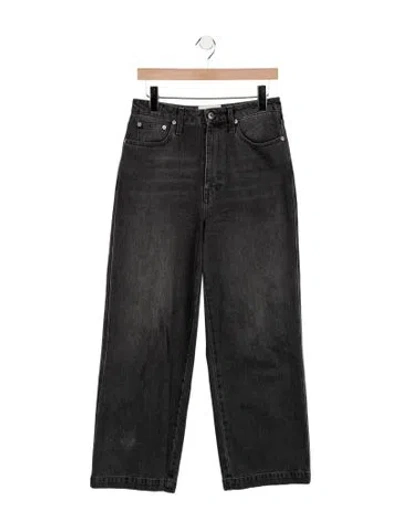 Pre-owned Nanushka High-rise Wide Leg Jeans In Gray