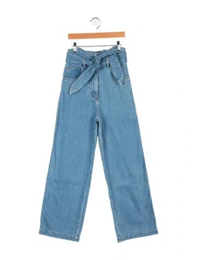 Pre-owned Nanushka High-rise Wide Leg Jeans W/ Tags In Blue