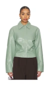 Nanushka Hildie Blouse In Green