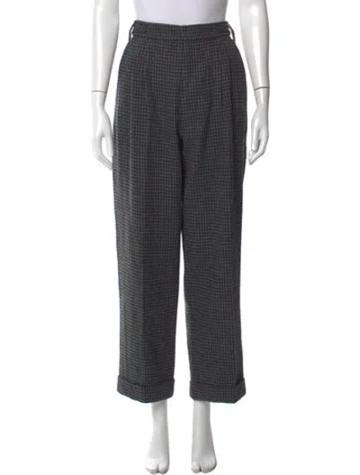 Pre-owned Nanushka Houndstooth Print Straight Leg Pants In Multicolor