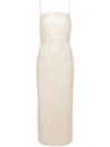 Nanushka Ilara Slip Midi Dress In Neutrals