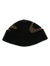 Nanushka Intarsia-motif Beanie In Black