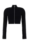Nanushka Black Stretch Viscose Blend Izan Cardigan