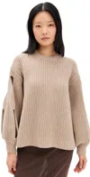 Nanushka Beige Jacint Sweater In Oatmeal