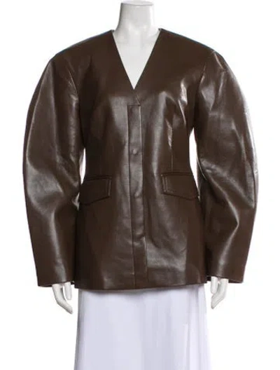 Pre-owned Nanushka Jacket In Brown