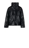 Nanushka Hide High-neck Puffer Jacket In Black