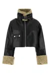 Nanushka Jemma Jacket Shearling Trim In Black