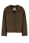 Nanushka Chocolate Wool Blend Oversize Dodie Cardigan In Brown