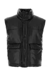 Nanushka Drawstring Hem Sleeveless Jacket In Black
