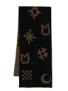 Nanushka Jacquard Scarf In Black